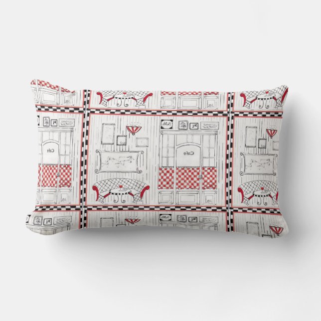 Coussin Rectangle "Café français (Recto)