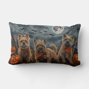 Coussin Rectangle Cairn Terrier Halloween Éffrayant