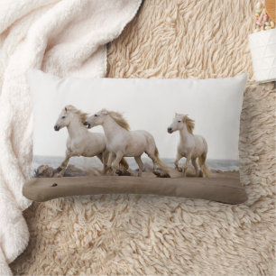Coussin Rectangle Camargue Horses courir sur la plage