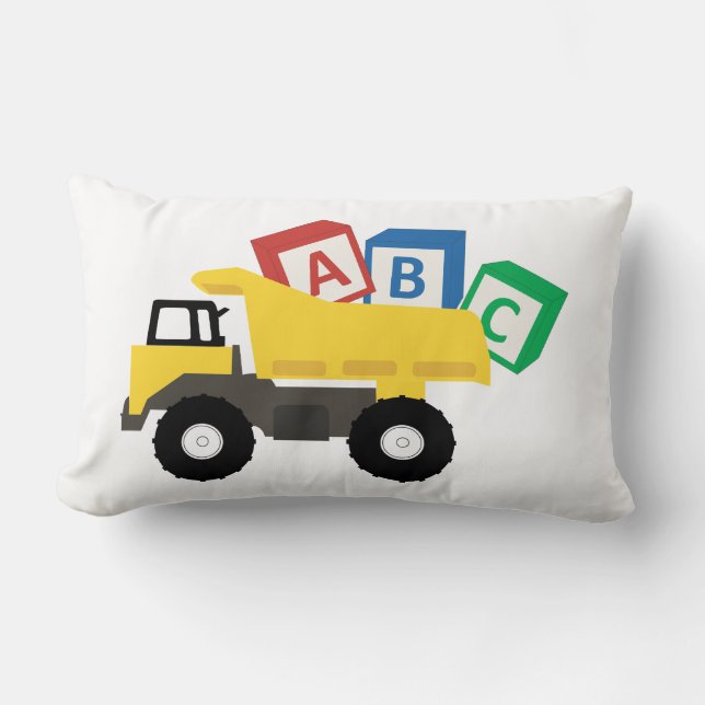 Coussin Rectangle Camions de construction de camions ABC Dump (Recto)