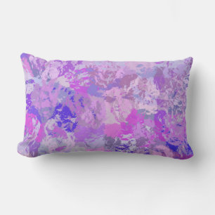 Coussin Rectangle Camo Abstrait tendance rose violet bleu