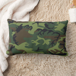 Coussin Rectangle Camouflage vert militaire