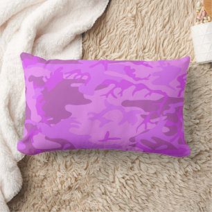Coussin Rectangle Camouflage violet clair
