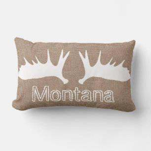 Coussin Rectangle Campagne Brûlure Lumière Blanc Antlers Personnalis