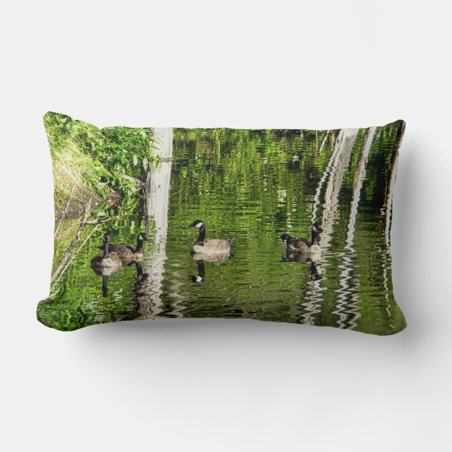 Coussin Rectangle (Canada) Oie verte (Recto)