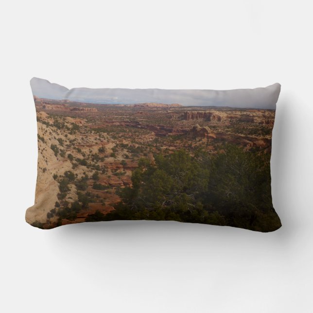 Coussin Rectangle Canyonlands Vue depuis le sentier Neck Springs (Recto)