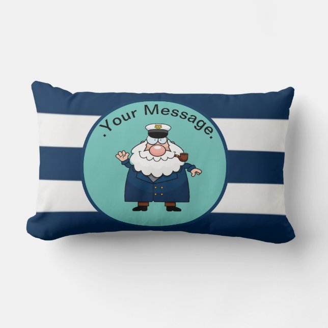 Coussin Rectangle Capitaine Nautical (Recto)