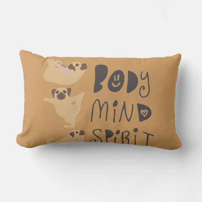 Coussin Rectangle Carlins de yoga (Recto)