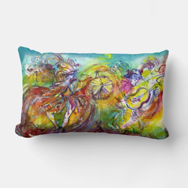 Coussin Rectangle CARNAVAL ITALIEN / Danse, Musique, Théâtre (Recto)