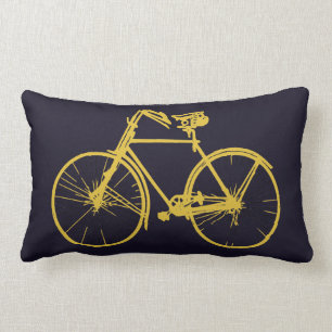 Coussin Rectangle Carreau bleu-foncé pourpre de bicyclette de vélo