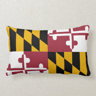 Coussin Rectangle Carreau de Lumbar de drapeau du Maryland