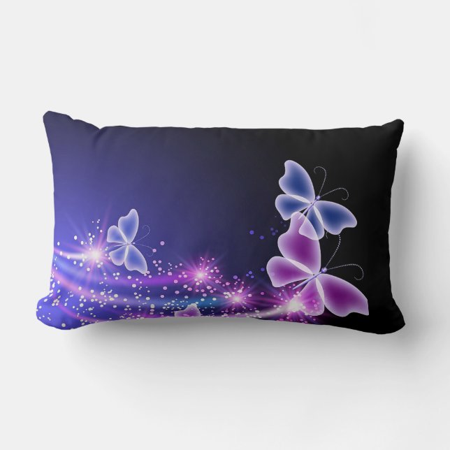 Coussin Rectangle Carreau de papillons (Recto)