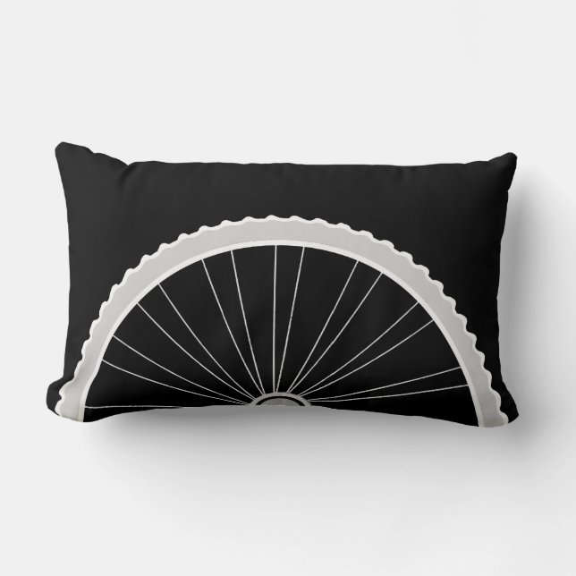 Coussin Rectangle Carreau de rectangle de roue de pneu de bicyclette (Recto)