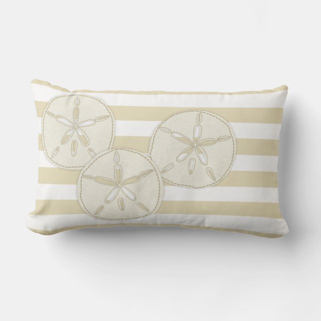 Coussin Rectangle Carreau du dollar de sable (Recto)