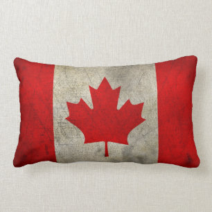 Coussin Rectangle Carreau grunge vintage de style de drapeau