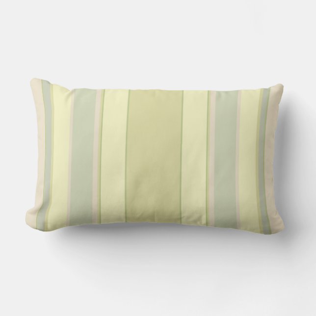 Coussin Rectangle Carreau jaune et sage en pastel de Lumbar de (Recto)