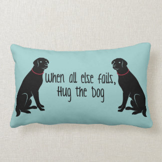 Coussin Rectangle Carreau lombaire "étreignez chien"