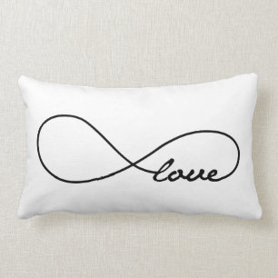 Coussin Rectangle Carreau noir d'infini d'amour
