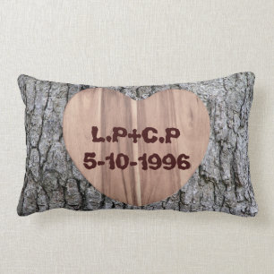 Coussin Rectangle Carreau personnalisable d'arbre d'amoureux