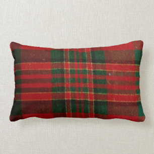 Coussin Rectangle Carreau rouge de Lumbar de plaid