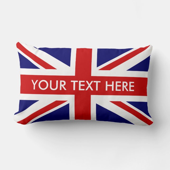 Coussin Rectangle Carreaux britanniques de lumbar d'Union Jack (Recto)