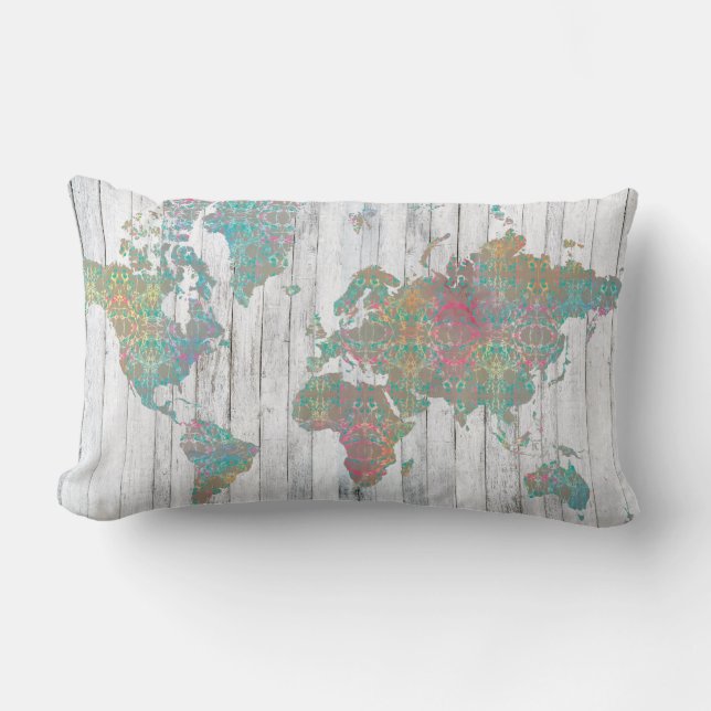 Coussin Rectangle Carte Boho II (Recto)