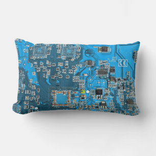 Coussin Rectangle Carte circuit bleu circuit imprimé à circuit impri