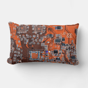 Coussin Rectangle Carte circuit imprimé circuit orange PCB