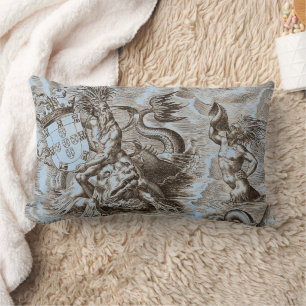 Coussin Rectangle Carte Poseidon du monde