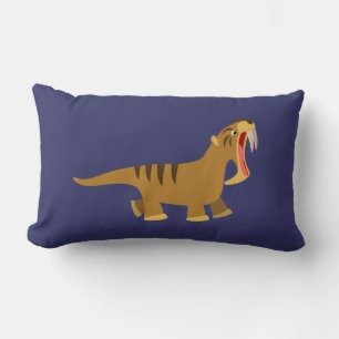 Coussin Rectangle Cartoon à bouche béante mignon Thylacosmilus Couss