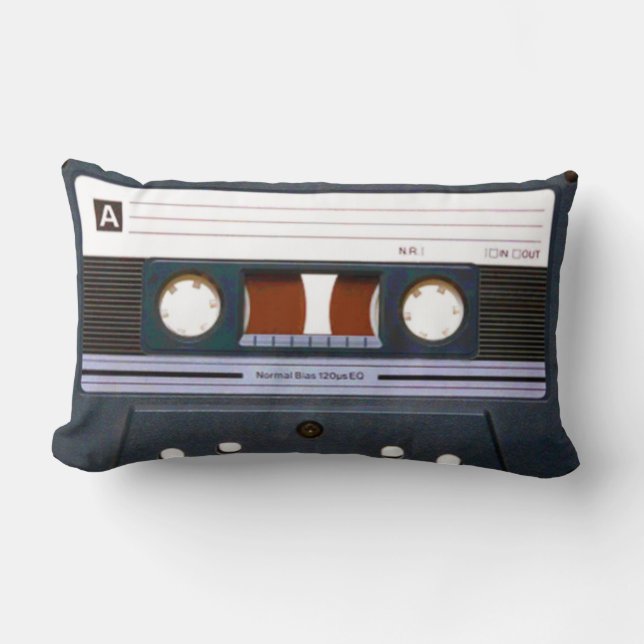 Coussin Rectangle Cassette Rétro (Recto)
