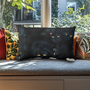 Coussin Rectangle Cat noir