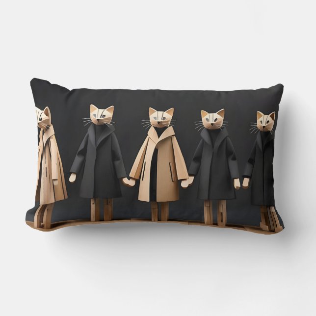 Coussin Rectangle cats - Katzen (Recto)