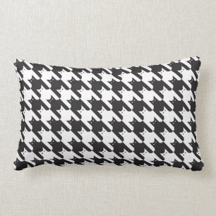 Coussin Rectangle CatsTooth noir et blanc