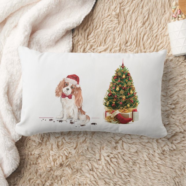 Coussin Rectangle Cavalier King Charles Spaniel Funny Christmas Chie (Couverture)