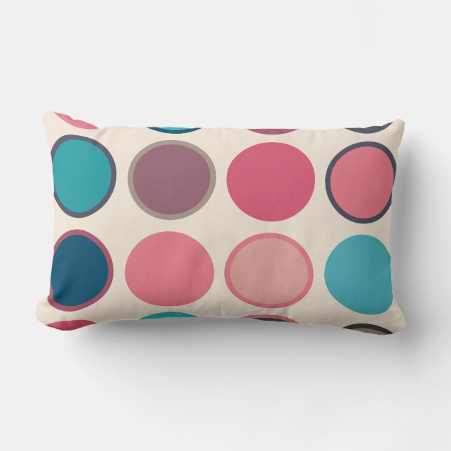 Coussin Rectangle Cercles de l'Horizon 3 (Recto)