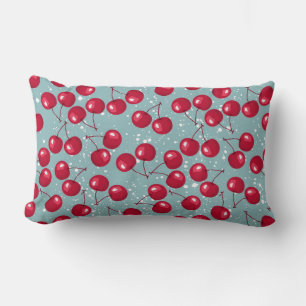 Coussin Rectangle Cerise d'hiver.