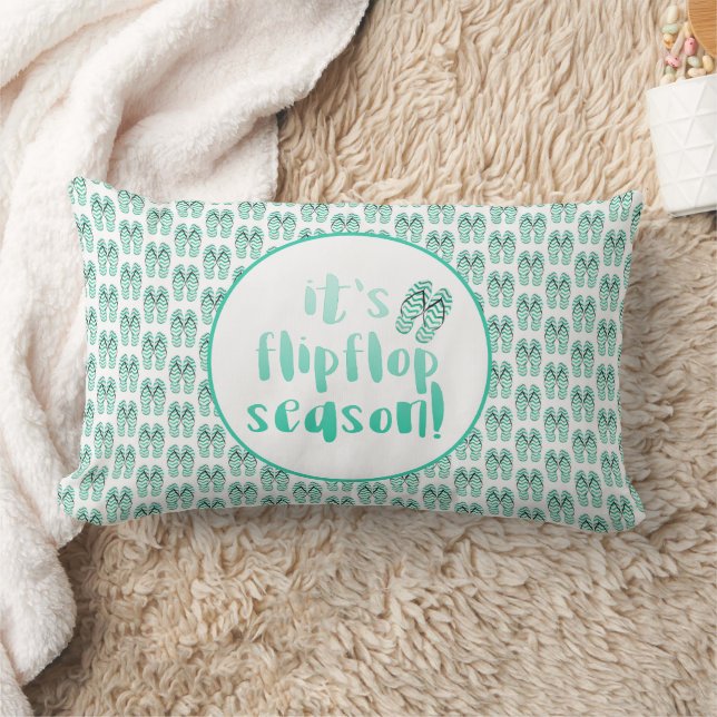 Coussin Rectangle C'est Flipflop Season Flipflops Motif & Fun Quote (Couverture)