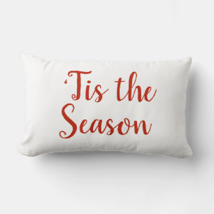 Coussin Rectangle "C'est la saison Noël Fêtes rouges