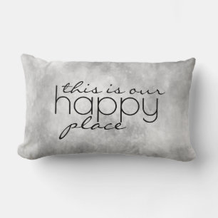 Coussin Rectangle c'est notre joyeux citation grise