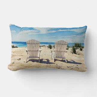 Coussin Rectangle Chairs in sand Siesta Key Beach Pillow
