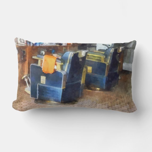 Coussin Rectangle Chaise Barber Avec Cap Barber Orange (Recto)