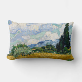 Coussin Rectangle Champ de blé réversible Van Gogh avec Cyprès