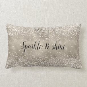 Coussin Rectangle Champagne Gold White Glitzy Parties scintillant
