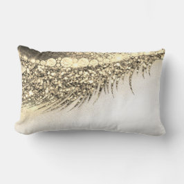 Coussin Rectangle Champagne Lux de Maquillage Or Blanc