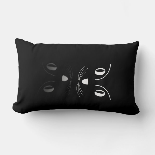 Coussin Rectangle chat reflet (Recto)