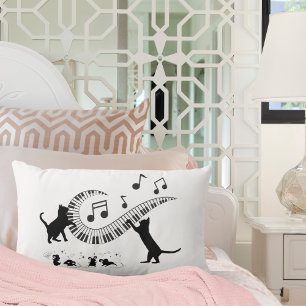 Coussin Rectangle Chats de jazz   Piano