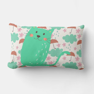 Coussin Rectangle Chats en pluie