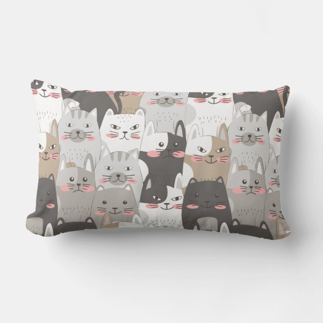 Coussin Rectangle Chats mignons (Recto)