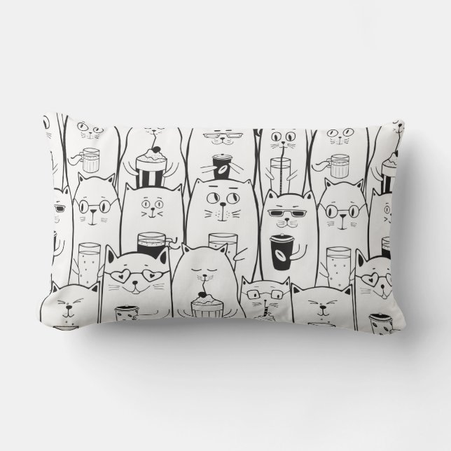 Coussin Rectangle Chats mignons (Recto)